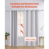 VEVOR Blackout Curtains, White Blocking Drapes for Bedroom,2 Panels Set Grommet Room Darkening Curtain,Solid Thermal Insulated Drapes,52x84 inch,White - 4 of 4