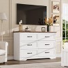 Acekool 5-Drawer Grey Dresser, Modern Farmhouse Tall Chest with Wide Handles, Storage Organizer for Bedroom, Living Room - 4 of 4