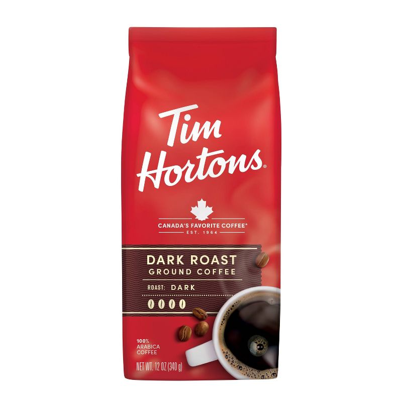 Tim Hortons Dark Roast Ground Coffee - 12oz, 1 of 9