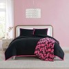 Betseyville Johnson Signature Hotel Solid Black Full/Queen 4pc Comforter Sham Bonus Set - 2 of 4
