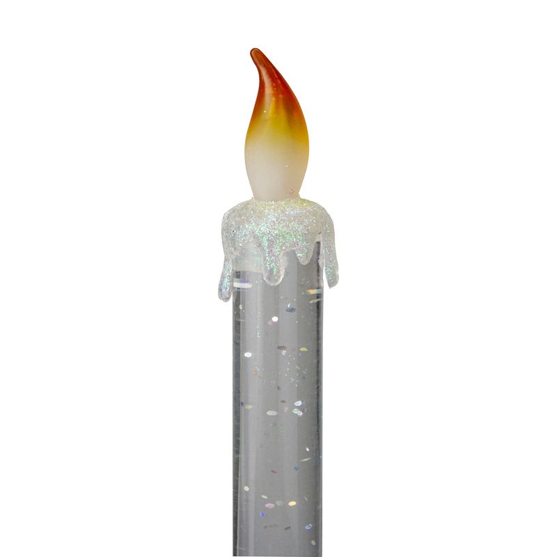 Northlight Glittered LED Flameless Christmas Candle - 9.25 Inch, 2 of 4