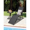 25"Patio Foldable Chaise Lounge Chair with Backrest and Footrest - 4 of 4