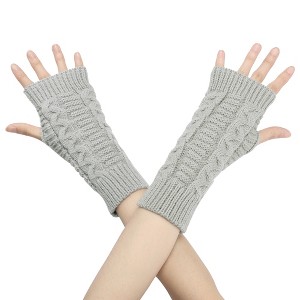 INSPIRE CHIC Women's Knitted Fingerless Arm Warmers 1 Pair - 1 of 4