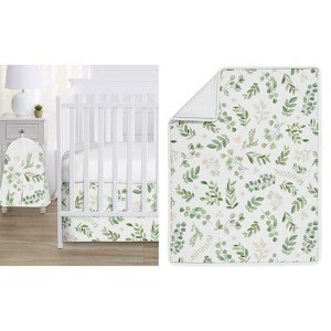 Sweet Jojo Designs Boy or Girl Gender Neutral Unisex Baby Crib Bedding Set - Botanical Leaf Collection 4pc - 1 of 4