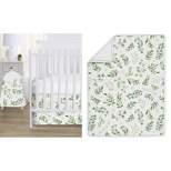 Sweet Jojo Designs Boy or Girl Gender Neutral Unisex Baby Crib Bedding Set - Botanical Leaf Collection 4pc