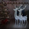 vidaXL Reindeer Christmas Decoration Cold White Acrylic - 3 x 1 x 6 ft Cold White 2-Pack - 2 of 4