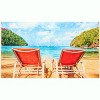 Olivia's Home Marigot Bay Doormat – Coastal Indoor/Outdoor Accent Mat, Hand-Hooked Tropical Design, 22" x 32", Vibrant Coastal Decor - 2 of 3