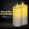 LumiPur 2 pk 3.5"x7" Signature Natural Glow Flameless Wax Pillar LED Candles Gray Fog - 3 of 4