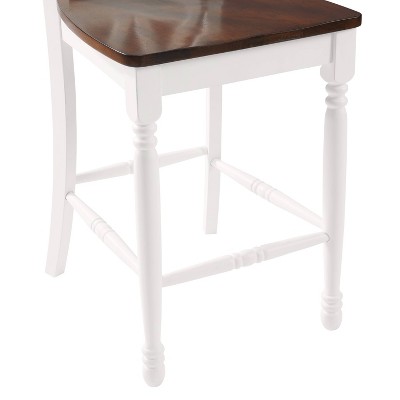 Cherry Wood Shelby 24" Counter Stool Set with Classic Turned Legs