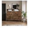Farmhouse Shoe Organizer - Shoe Storage Cabinet with 4 Drawers & Open Shelf - Narrow Freestanding Rack for Entryway & Hallway - 2 of 4