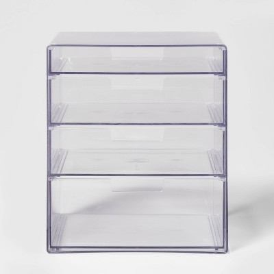 4 Drawer Stackable Countertop Organizer Clear - Brightroom&#8482;_1