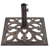 vidaXL Umbrella Base Patio Parasol Umbrella Stand Weighted Base Cast Iron - Bronze 19.3" x 19.3" x 13" - 4 of 4