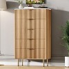 Wave Design 5-Drawer Cabinet, Black, Unique Wave Style, Modern Clothes Storage for Bedroom - 2 of 4
