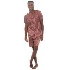 ADR Mens Satin Pajamas, Short V-Neck Pj Set - 3 of 3