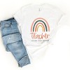 Simply Sage Market Teacher Livin' The Dream Rainbow Short Sleeve Tee - L - White - 3 of 4