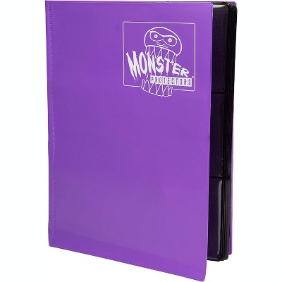 Monster Binder - 9 Pocket Trading Card Album - Matte Coral Purple - Holds 360 Yugioh  Magic  and Pokemon Cards