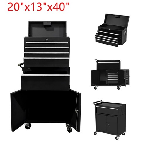 20" Rolling Tool Chest Removable Steel Tool Box Combo Cabinet With 5 Drawer & Lock - image 1 of 4