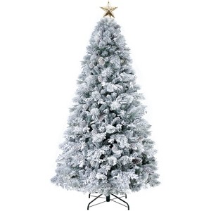 Home Imports Emporium Darla Prelit Snowy Christmas Tree with Tree Topper - 1 of 4