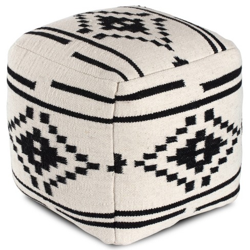 Black and white pouf outlet target