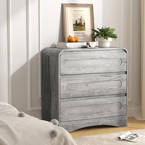 3 Drawer Dressers for Bedroom, 32" Wide Wood Storage Dresser Chest of Drawers Organizer - 1 of 4