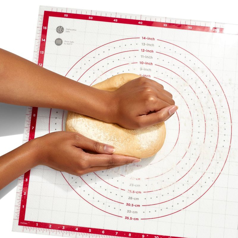 OXO 17.5"x24.5" Silicone Pastry Mat, 3 of 5