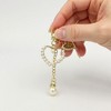 Anna-Kaci 3-Piece Pearl Heart Charm Keychain with Gold Chain and Enamel Accent - Black - 2 of 4
