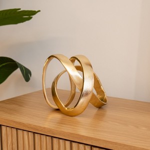 JONATHAN Y Chamberlain 7" Aluminum Abstract Knot Decorative Sculpture - 1 of 3