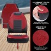 2 Pack High Back Folding Boat Seats, Comfortable Fishing Boat Chairs with Thick Cushion Padding and Hinged Design, Durable Marine Seating - 3 of 4