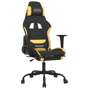 vidaXL Adjustable Gaming Chair with Massage Function - Ergonomic Design, Comfortable Foam Padding, outfitted with Footrest, Polyester Fabric - 1 of 4