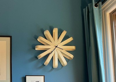 Ribbon Wood Wall Clock Natural - Umbra : Target