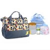 Racxily 5PCS Baby Nappy Diaper Bags Set Mummy Diaper Shoulder Bags w/ Nappy Changing Pad Insulated Pockets Travel Tote Bag - 3 of 4