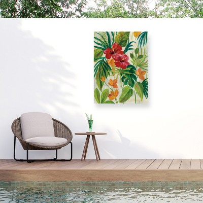 "Tropical Jewels II v2" Outdoor Canvas