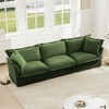 Slipcovered 3 Seater Sofa Couch with Deep Seat and Removable Pillows, Chenille Sofa with Armrests, Modern Sofa with Cushions for Living Room-Koiai - 2 of 4