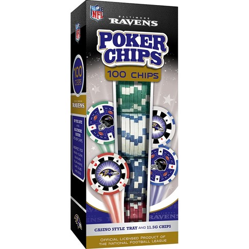 Masterpieces Baltimore Ravens Poker Chips 100 Piece