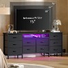 63" TV Stand for 65-75 Inch TVs, 10-Drawer Entertainment Center with Power Outlets & LED Lights - Long Media Console Dresser - 4 of 4