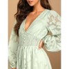 Coolmee Women's Long Sleeve Mini Dress Casual A Line Flowy Loose Vacation Party Babydoll Short Dresses - 4 of 4