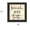 HomeRoots Brush your Teeth Black Framed Print Bathroom Wall Art - 3 of 3