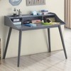 NicBex 45.25 Inch Mid-Century Wood Home Office Writing Desk with Open Shelves for Bedroom,Study Room,Office,Gray - 2 of 4