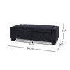 DSVIMOY Rectangular Ottoman Bench with Hinged Lid for Footrest, and Hidden Storage, Perfect for Living Room, Bedroom, Dark Blue, 50.25"*20"*16.75" - 3 of 4