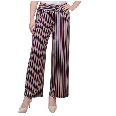 NY Collection Womens Crop Pull On Sash Stretch Culottes Dress Pants