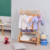 Kids Clothing Rack With Adjustable Rods, Children Clothes Garment Rack for Baby Pet, Dress Up Rack, Wardrobe Closet for Toddlers Nursery - 4 of 4
