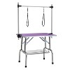 UbMelt Folding Pet Grooming Table with Adjustable Arms,Nooses,Clamps and Mesh Tray for Medium/Large Dogs,Purple - 2 of 4
