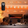 80 in Electric Fireplace Recessed/Wall Mounted,Dual Heat 750/1500W with Remote/Timer,Smart Electric Fireplace with 12 Flame Colors - 2 of 4