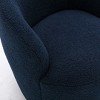 PAGED Modern Swivel Accent Chair, Barrel Sofa Chair with Metal Ring, Teddy Fabric Club Chair for Bedroom, Living Room Furniture - 3 of 4