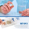 Weekly Pill Organizer - (Pack of 2) Extra Large Vitamin Container with Jumbo Easy to Read Letters, BPA Free - Travel 7 Day Medication Pill Box Case - 3 of 4