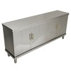 Modern Sideboard Decorative Storage Cabinet, CENGHU Wooden Console Table Coffee Bar Cabinet with 4 Doors for Living Room, Kitchen, Bedroom, Hallway - 4 of 4