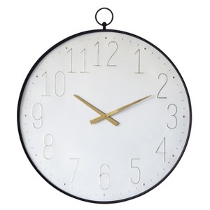 VIP Wood 34 in. White Sizable Numbers Wall Clock - 1 of 3
