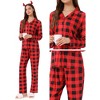 INSPIRE CHIC Men's Sleepwear Long Sleeve Button Down Plaid Family Pajamas Set - 4 of 4