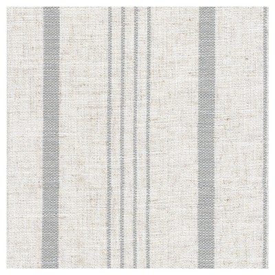 Gray Stripe Wood Frame Modern Accent Chair