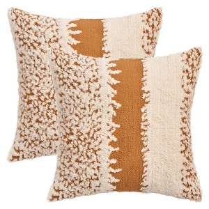 REGALWOVEN Plush Boho Decorative Soft Cozy Pillow Covers 2 Pcs - 1 of 4